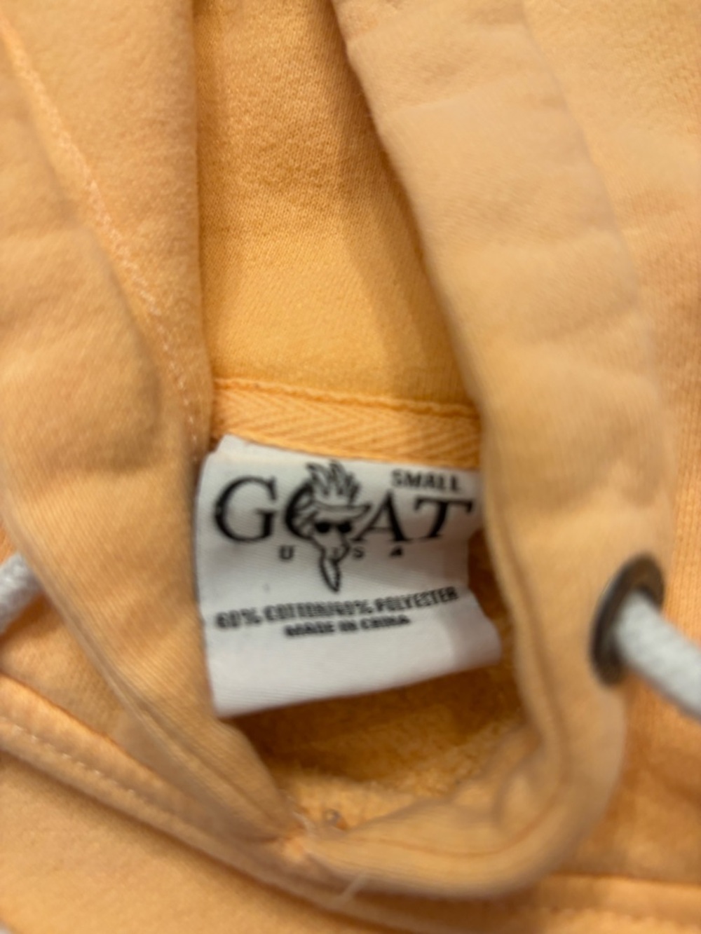 GOAT OG Men’s Hooded Peach Sweatshirt -Small - Picture 11 of 11